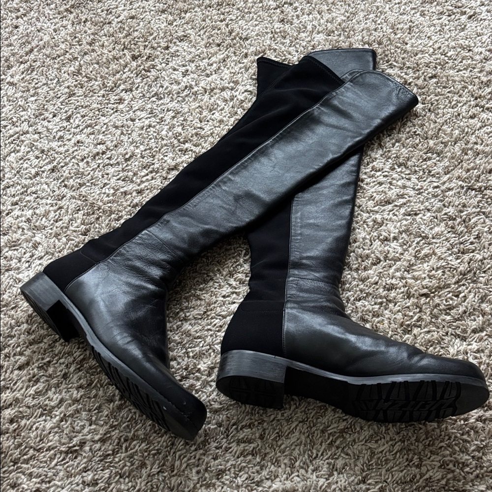 Stuart Weitzman black
over the knee Boots leather 8.5 - Picture 3 of 16